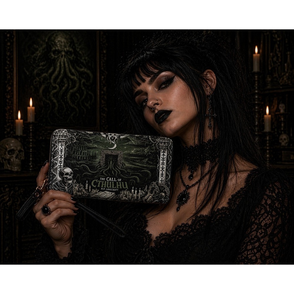 The Call Of Cthulhu Wallet Horror Goth Halloween H P Lovecraft New NWT Stylish